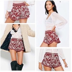 Ecote embroidered runner shorts